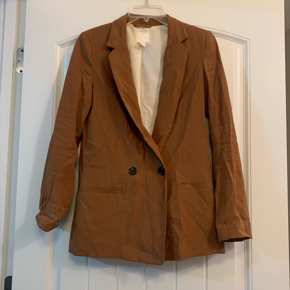 Brown Double Breasted Blazer